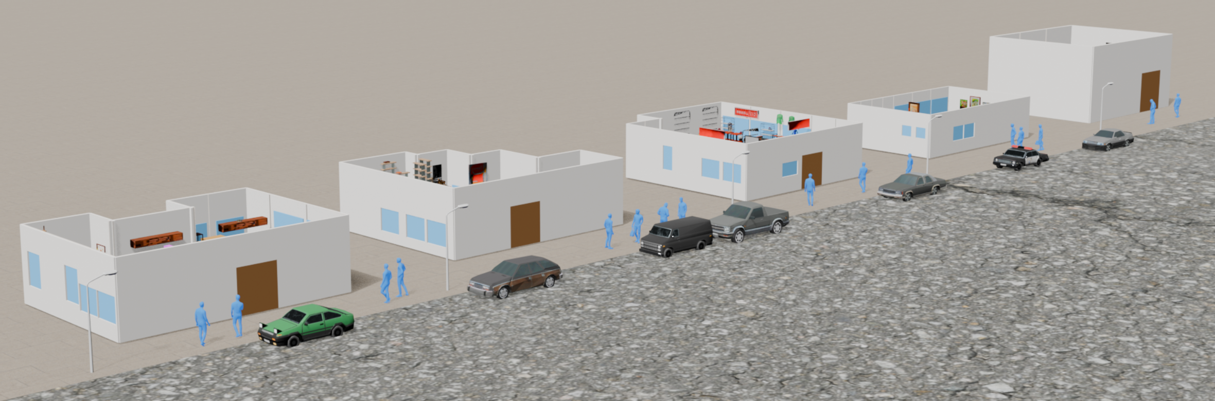 Street scene with bounding boxes